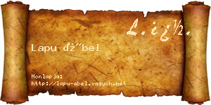 Lapu Ábel névjegykártya