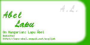 abel lapu business card